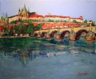 カレル橋と王宮(Charles Bridge and Palace, Prague)　
