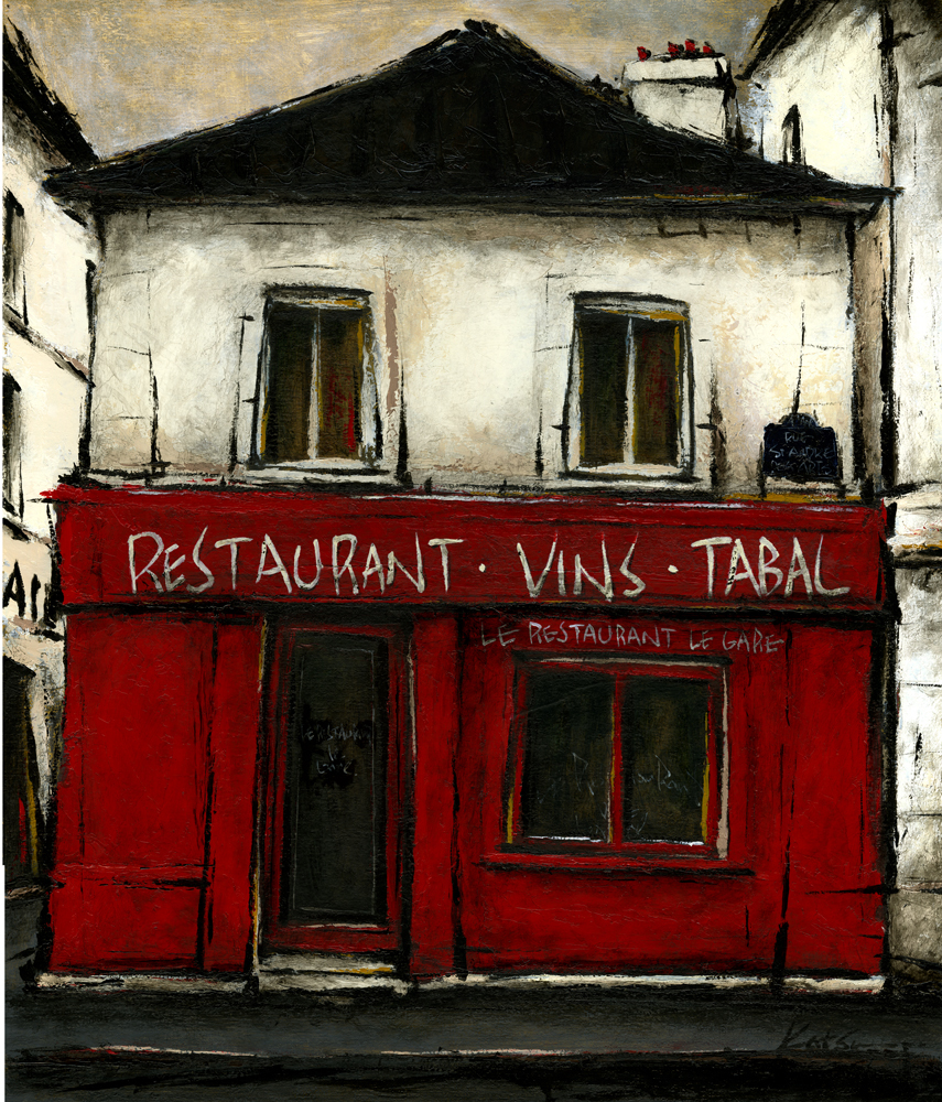 街の赤いレストラン