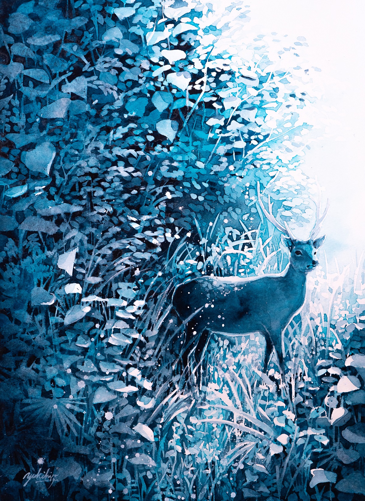 藍色の森