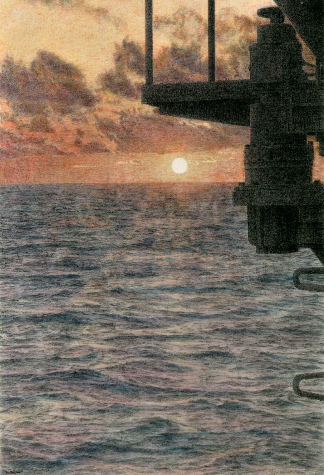 北海の夕日