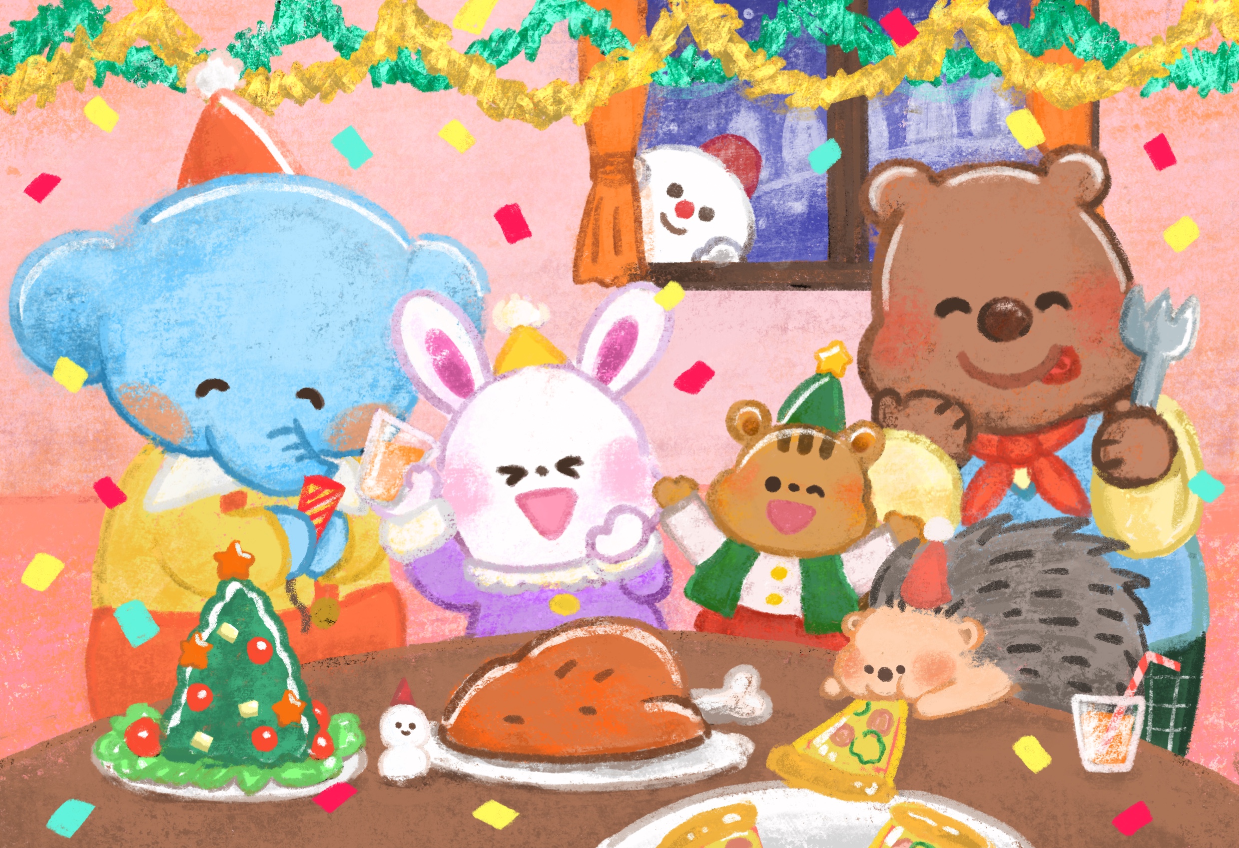 動物たちのクリスマスパーティー