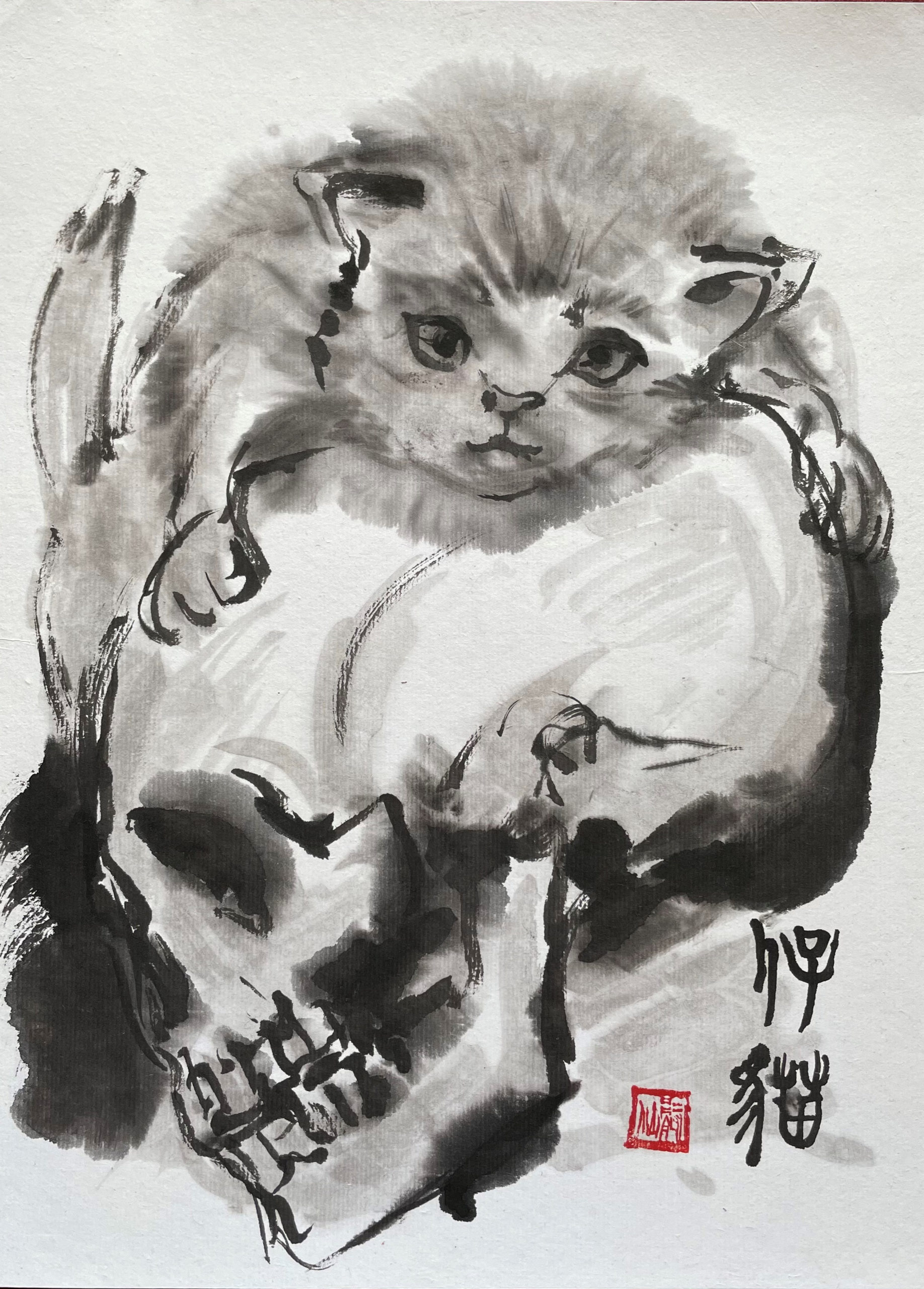 仔猫（Kitten with skull）