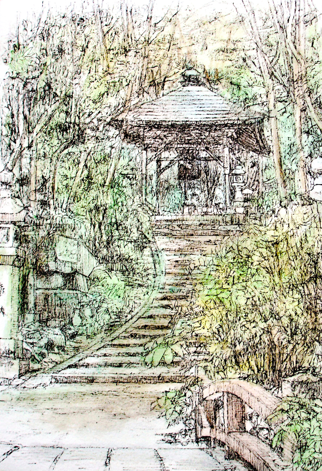 三滝寺の石段